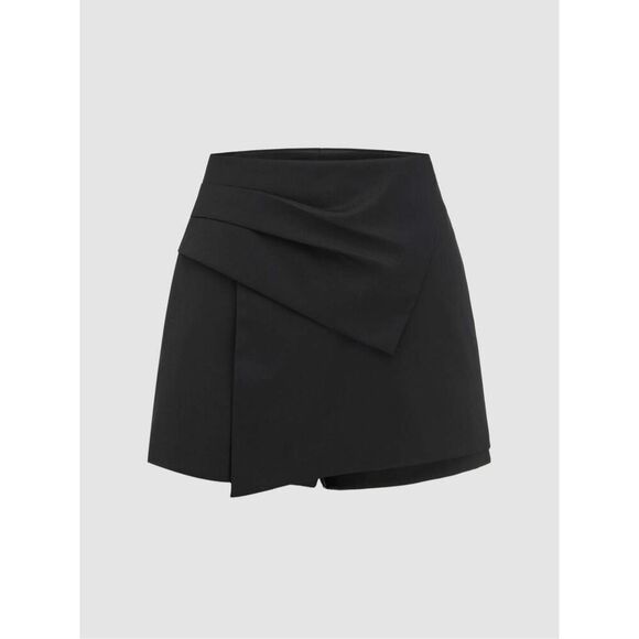ZARA Basic Collection Black Asymmetrical Skort Size M - Picture 2 of 9